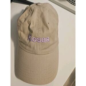 Kosas Makeup Baseball Cap Beige Embroidered Dad Hat Aesthetic NWOT Adjustable